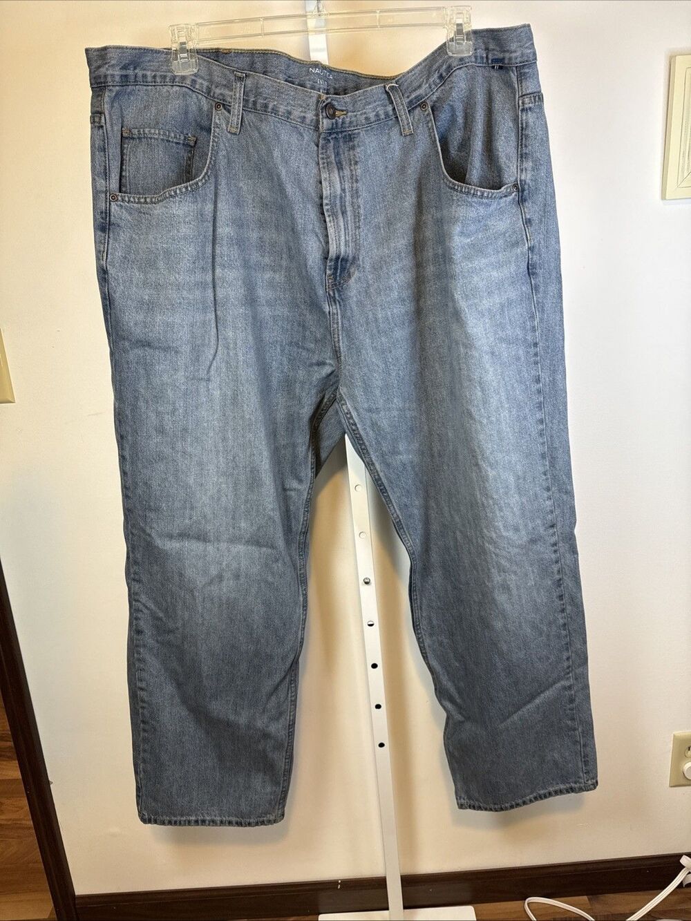 Nautica Jeans Mens 46x30 Blue Med Wash Big & Tall Straight Leg Relaxed Fit